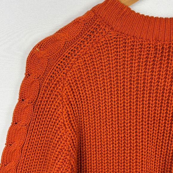 VTG 80s Abercrombie Fitch Men NWOT Sweater Sz M Fisherman Cotton Chunky Outdoor - Picture 2 of 8